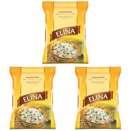 Image of Elina Long Grain Rice, 5kg (Pack of 3)