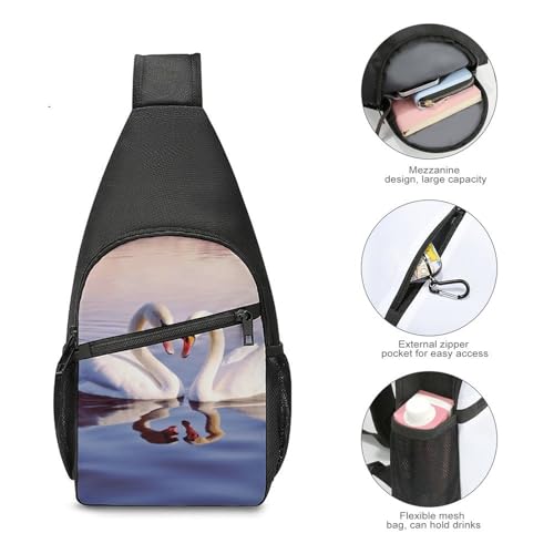 Mochila deportiva tipo sling para viaje y senderismo miniatura 5