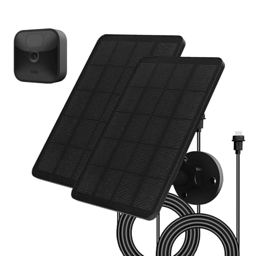Image of Solar Panel for Blink Camera, 4W Solar Panel Compatible with Blink Outdoor 3 (3rd Gen), XT XT2 Camera, Solar Charger for Camera with Adjustable Mount, 13.12ft Charge Cable, IP65 Waterproof, 2 Pack