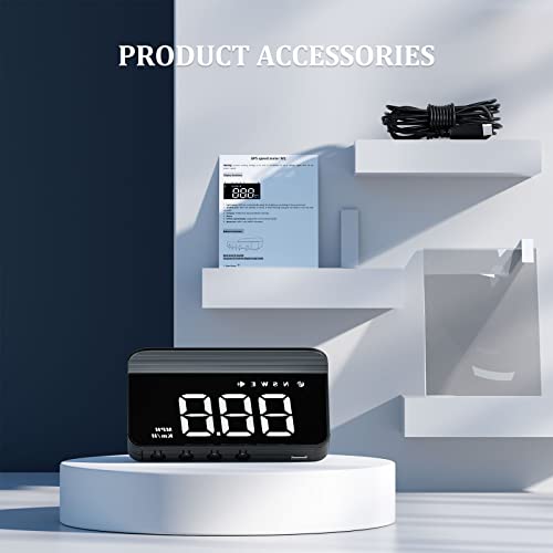 Awolimei M1 White Windshield Projection Heads Up Display, Digital Gps Speedometer With Speed, Travel Direction Function, Ect. Suitable For All Vehicles (M1 White) #TOP7