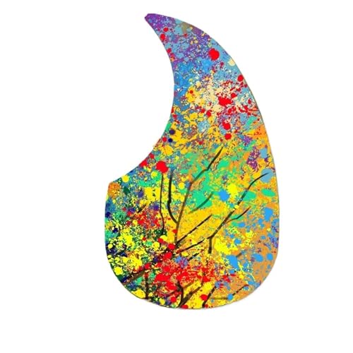 Peinture personnalisée pour pickguard de guitare folk au design artistique unique