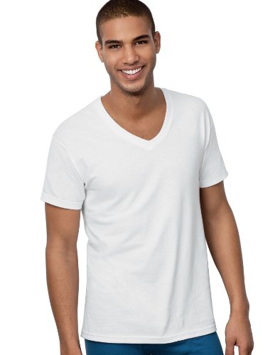 T-shirt col en V Hanes ComfortSoft pour homme lot de 5 pièces en coton blanc