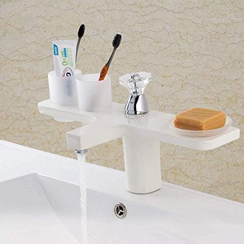 Mitigeur de lavabo blanc en laiton pour robinet de salle de bain YRYRYW