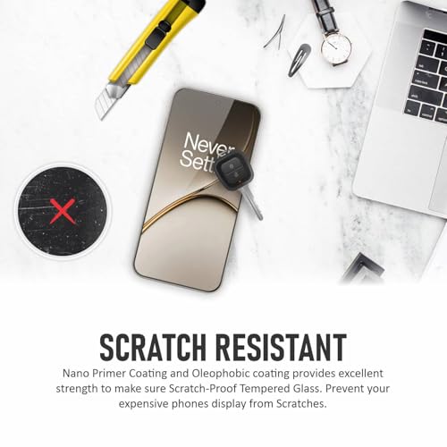 Image of SupCares Tempered Glass for OnePlus 15T (6.32 Inch) With Installation Kit | 9H Edge to Edge Screen Protector | Black