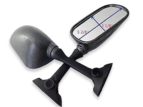 Snake-Head Adjustable Aluminum Racing Mirrors – Pair For Suzuki GSX-R1000 2001-2004 (Black, CNC Machined)