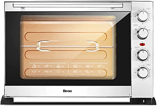 CAZARU Horno eléctrico de Mesa 60L Horno eléctrico Multifuncional para Horno Tostador de Pan de Pizza con Horno eléctrico asador 59.5 * 36.5 * 38.5cm