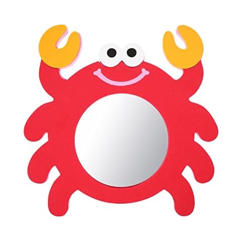 TOYANDONA Baby Mirror Bath Toy Cartoon Animal Mirror Bathing Plaything Water Educational Toys for Children Kids Gift Cover