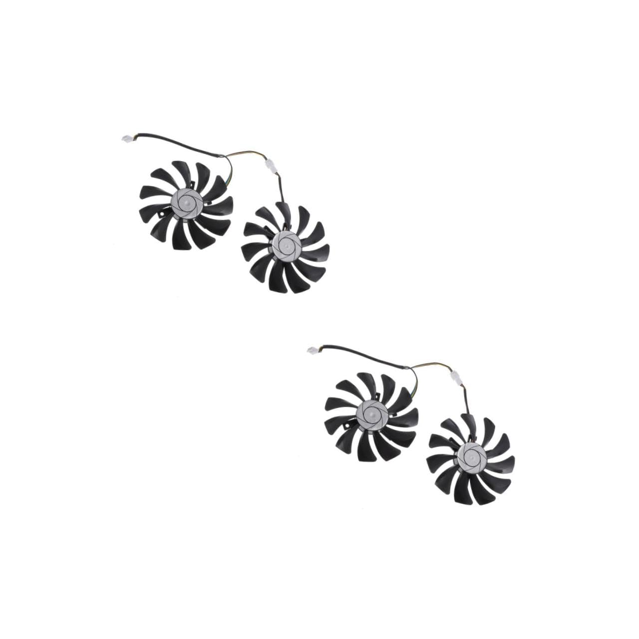 STOBOK 2pairs Plastic Graphics Card Cooling Fans for Video Graphics Cooling Easy to Install and Remove Essential Cooler for Gaming Computers