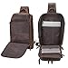Polare Men's Sling Bag Travel Outdoor Daypack Backpack with Full Grain Leather Fits 13.3'' 14.1'' Laptop