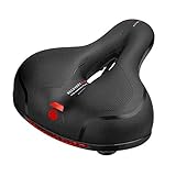 【Schwamm mit hoher Dichte】 Die Oberfläche besteht aus abriebfestem PU-Leder, einer inneren Schicht aus langsam abprallendem Memory-Schaum (5 cm dicker Schwamm). Es bietet maximalen Komfort und schützt vor Schmerzen beim Radfahren;