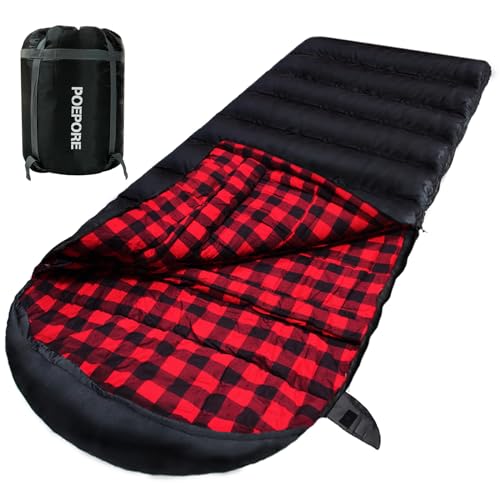 POEPORE Saco de Dormir XXL Franela 230x100CM