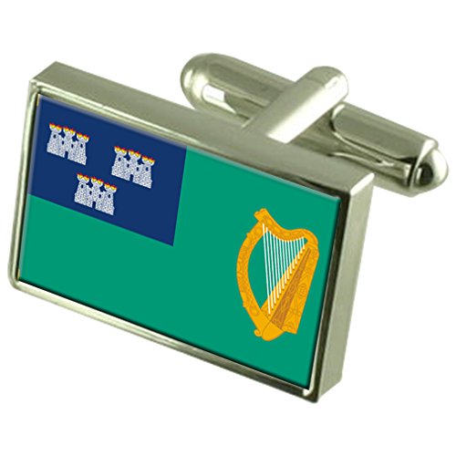 Select Gifts Dublin City Ireland Sterling Silver Flag Cufflinks Engraved Box