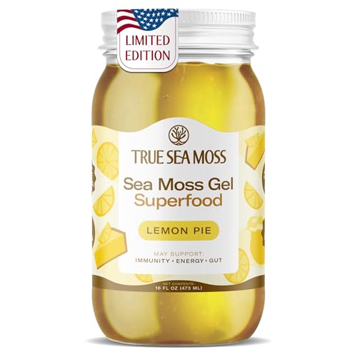 TrueSeaMoss Sea Moss Gel โ Made in USA โ Wildcrafted Seamoss, Fruits & Jarred Vegetables โ Lemon Pie, Pack of 1 (Labels may Vary)