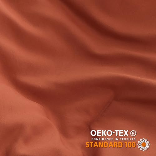 YIRDDEO Twin Comforter Set - Comforter Twin Size Bed with Ball Pom Fringe, Soft Bedding Set for All Seasons - 2 Pieces, 1 Comforter (66"x90") & 1 Pillow Sham(20"x26"), Terracotta