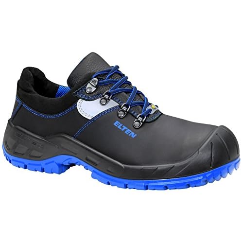 SAFETY JOGGER mit Stahlkappe Herren Leicht - S3 / S1P Arbeitsschuh für Damen, Rutschfeste Pannensichere Stahlsohle, Stoßdämpfender, Wasser- und Ölabweisender Sicherheitsstiefel, 46 EU Bestboy Schwarz 3 ELTEN Alessio Blue Low ESD S3 727541 Unisex-Erwachsene Sicherheitsschuhe, Sicherheitshalbschuhe, Sicherheitsboots, EN ISO 20345 S3 SRC, Form A Schwarz (Black/Blue), EU 46