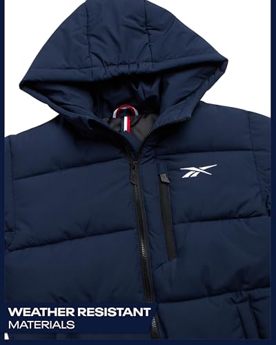 Reebok Boys Puffer Jacket - Quilted Water and Wind Resistant Boys Winter Coat - Warm Insulated Stretch Tech Jackets for Kids4