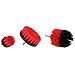 Miskall Drill Brush Power Scouring Pads, Drill Brush Attachment Power Scrubber Kit All Purpose Industrial Cleaning Tool Red