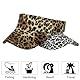 HAWILL Sonnenvisier Sonnenhut Damen Leoparden Druck Visor Cap Sport Sonnenschutz Strand Sonnenblenden Hut 80er Jahre UV-Schutz Kappe mit Klettverschluss Freizeit Sommer für Golf Tennis Pokerpartys