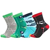 Risipu 4 paia di calzini da golf da uomo, divertenti regali da golf per adolescenti, ragazzi, papà, nonno, golfisti, C, Taglia unica