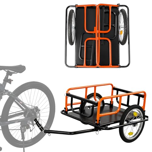 SEKAM Bike Cargo Trailer, 198 lbs Load Capacity, Foldable Bicycle Trailer with Reflectors &...