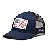 Columbia Unisex PFG Fish Flag Mesh Snap Back - Low, Collegiate Navy/Sunset Red, One Size