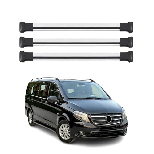 Barres de toit haut de gamme en aluminium argent pour Mercedes Vito
