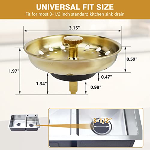 Coladores para fregadero de cocina juego 2 piezas 3.5 pulg miniatura 4