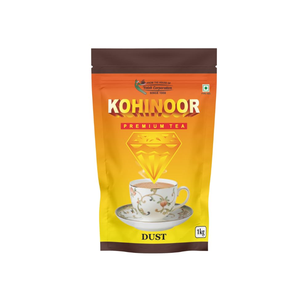 VATSH KOHINOOR Dust Tea 1Kg Strong Black Tea Rich Aroma for Milk Chai