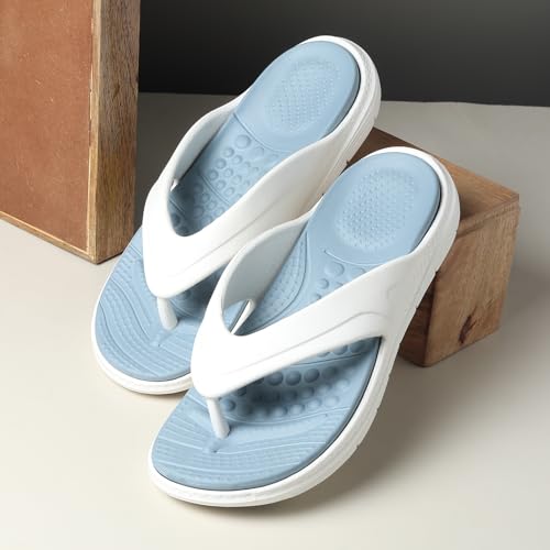 Image of YOHO Snugly Flip Flops for Men | Orthopedic Slippers & Relieving Acupressure | Waterproof Monsoon Footwear | Dual-Tone Design