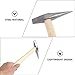 DOITOOL Chipping Hammer Wood Handle Welding Hammer Slag Removal Tool with Reduction Grip for Woodworking Metal Rivet Silver
