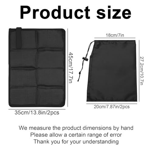 Lot de 2 Tapis de Siège Pliable, 45 x 35 cm Coussin de Siège Étanche et Isolant avec Sac de Rangement, Tapis d'Assise pour Camping, Randonnée, Pêche, Stade, Plage – Image 3