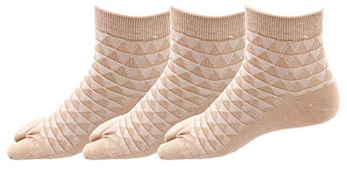 Image of RC. ROYAL CLASS Women's Ankle Length Skin Color Cotton Thumb Socks, Pack of 3