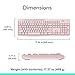 Logitech MK270 Wireless Keyboard and Mouse Combo for Windows, 2.4 GHz, 8 Multimedia Keys, PC, Laptop, Wireless Keyboard Compact Mouse Combo - Rose