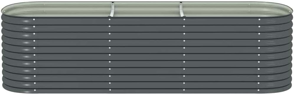 Galvanized Raised Garden Bed 126 x 31.9 x 31.9 in Grey Steel Rectangular Planter Box for Vegetables, Herbs & Flowers, Weather-Resistant Outdoor Elevated Bed for Patio, Balcony & Backyard