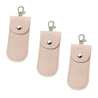 Pink USB Flash Drive Case, USB Protective Leather Case for Yubikey