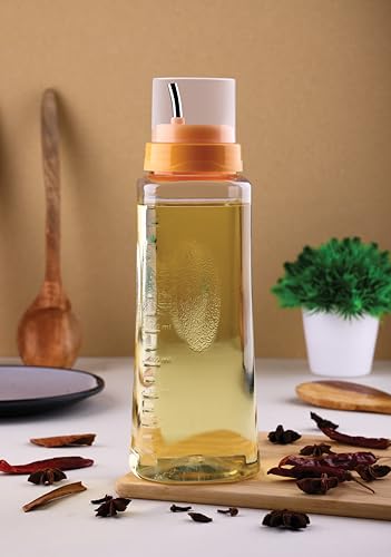 Image of HomeWiz Plastic Oil Dispenser Set | 1 Litre Oil Dispenser Bottle | Transparent, Leak-Proof, BPA-Free Bottles for Cooking Oils, Vinegar & Liquid Condiments | Kitchen Essentials | 1000 ml
