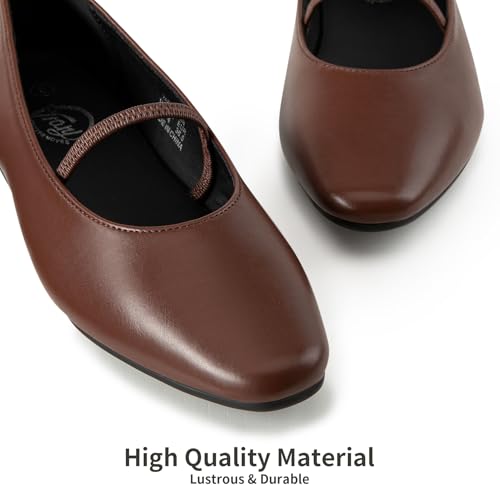 Trary Mary Jane Ballet Flats for Women - Comfortable Closed Toe Shoes With Strap4