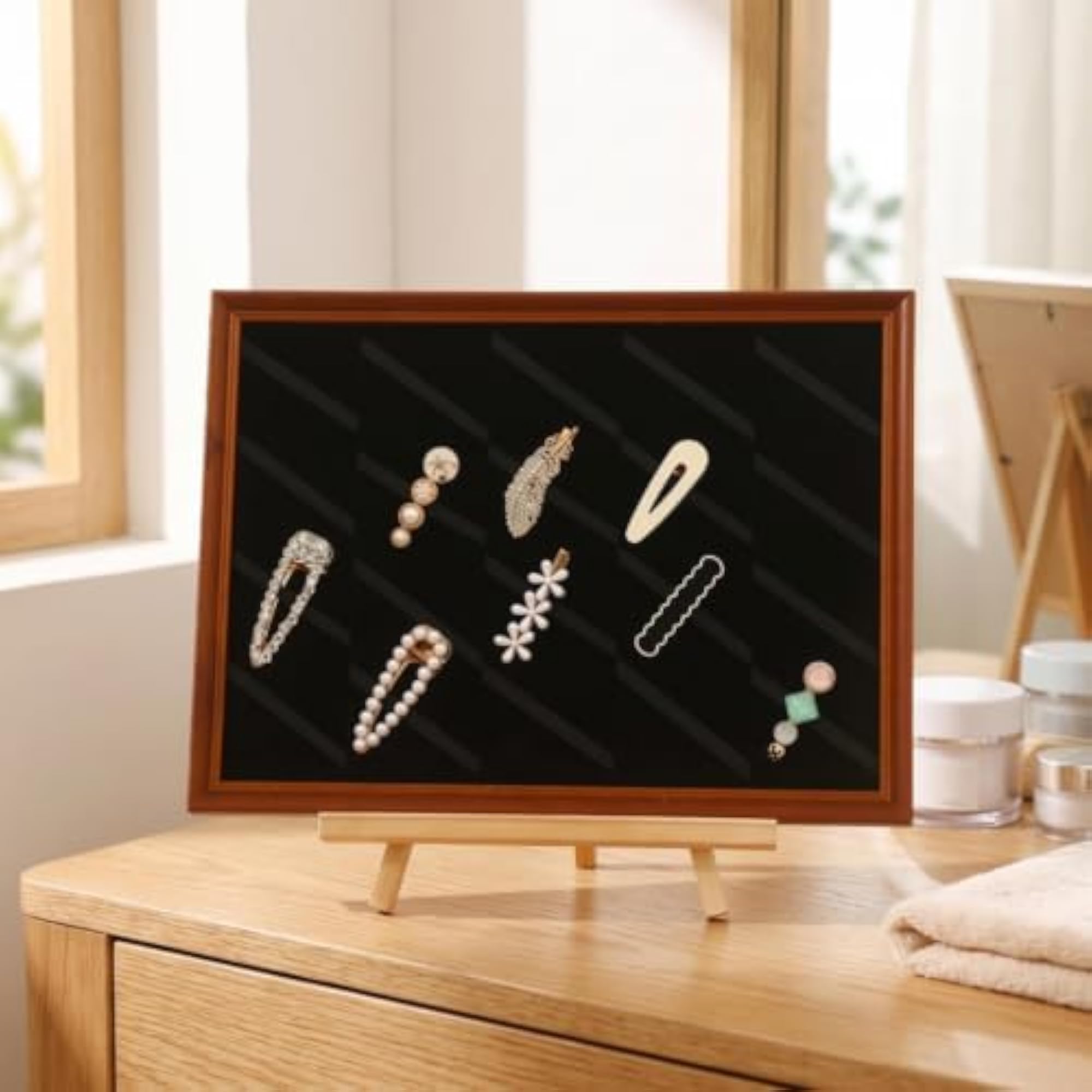 Tabletop Hair Accessory Organizer with Cloth Cover