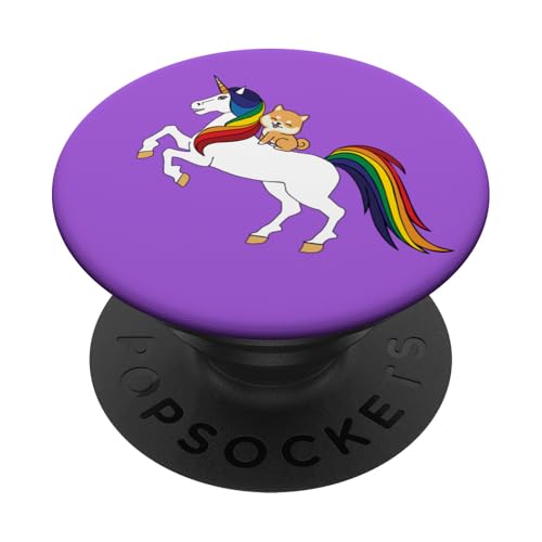 Cartoon Kawaii Kids Girls Womens Unicorn Shiba Inu Dog Lover PopSockets Klebender PopGrip