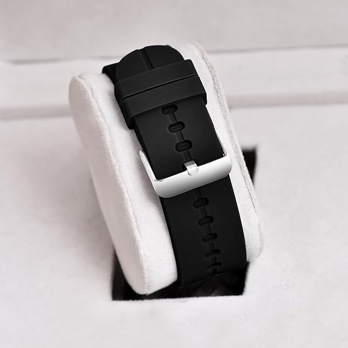 Image of styledose Minimalist dial Softest Adjustable Silicon Belt Quartz Analog Date Display Wrist Watch for Men