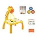 Enfants Dessin de projecteur Painting Table de table de table Détachable Enfants Apprentissage Jouets éducatifs Jaune Home Lighting