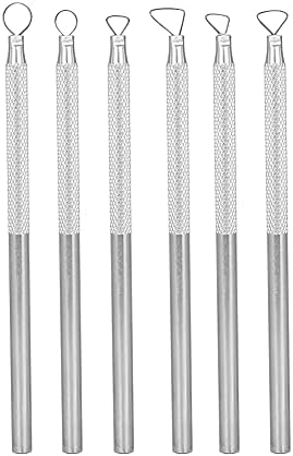 6Pcs/Set Carving Clay Scraper Engraving Sculpting Pottery Tools Aluminium Alloy for Sludge Embossing Modeling Smoothing