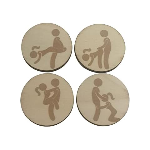 weilaike Golf Ball Markers,Funny Adult Ball Marker,4Pcs Humor Patterns,Wooden Personalized Golf Accessories,Unique Golf Gifts Idea for Man Woman Cover