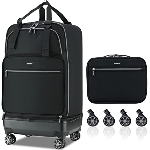 Verage Expandable Foldable Luggage Bag Collapsible Suitcases Rolling Travel Duffel Bag Lightweight Suit Case with Detachable Spinner Wheels
