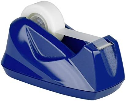 Acrimet Premium Desktop Tape Dispenser Non-Skid Base (Heavy Duty) (Deep Blue Color)