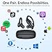 occiam Sport Wireless Earbuds Bluetooth Headphones 80hrs Playtime Deep Bass Ear Buds with Earhook Noise Cancelling Mic Waterproof Earphones for Workout Running Black