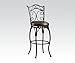 Acme Tanger Counter Height Chair with Swivel, Black and Brown PU