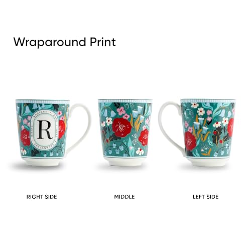 Image of Shay Alphabet Mug, 1 Pc, R, 300ml | Ceramic Mug |Glossy Finish | Ceramic Coffee Cup | Porcelain | Microwave Safe (Alphabet Mug - R)