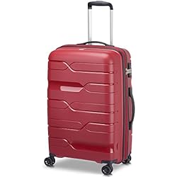 Modo by Roncato MD1 Trolley Extensible rígido Mediano con TSA, Rojo, Trolley Medio, Maleta rígida con Parte Central Extensible y Ruedas giratorias