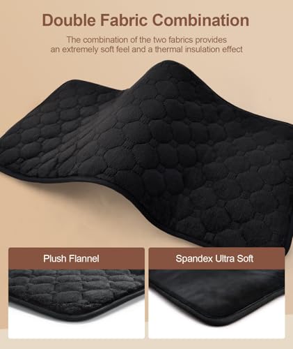 UTK XL Far Infrared Heating Pad for Pain Relief: 8 Heat Settings, 240 Min Timer, Auto Shut Off, 12'' x 24''